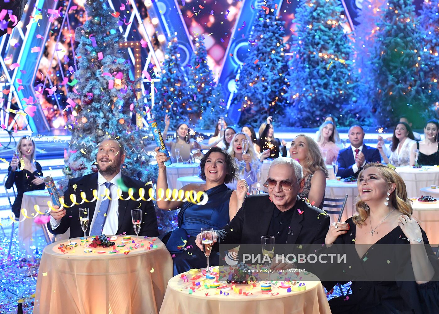 Съемки новогодней программы на телеканале "Россия 1"