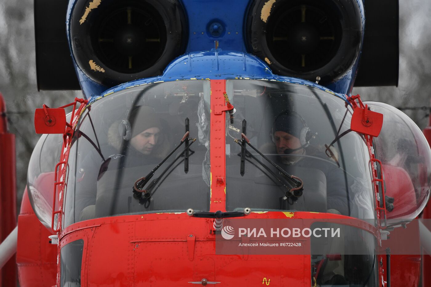 Тренировка спасателей Московского авиацентра