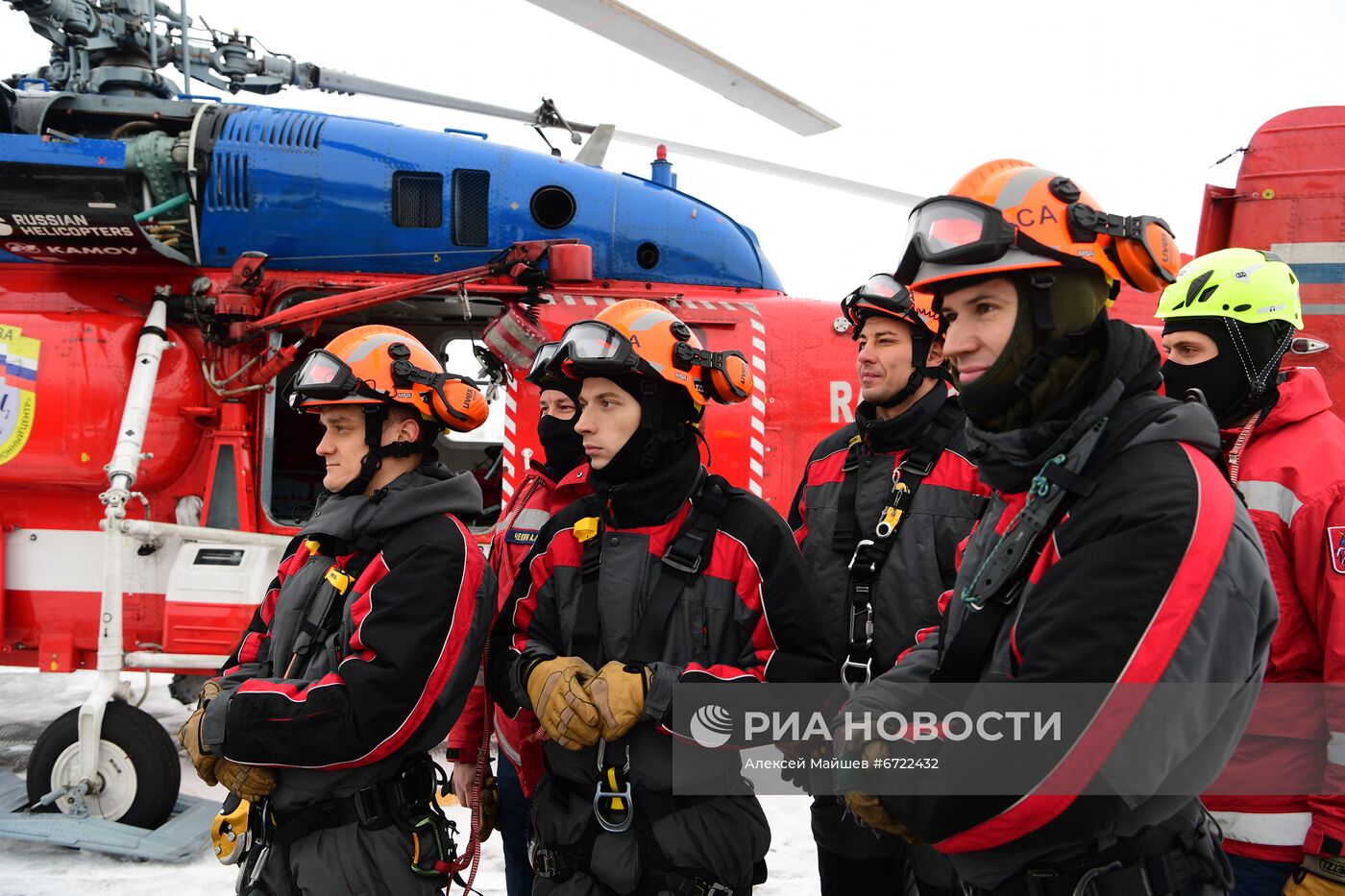 Тренировка спасателей Московского авиацентра