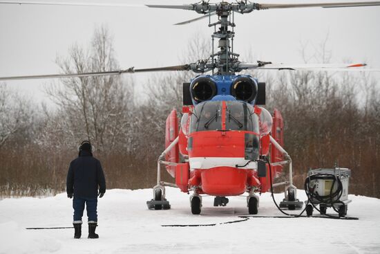 Тренировка спасателей Московского авиацентра