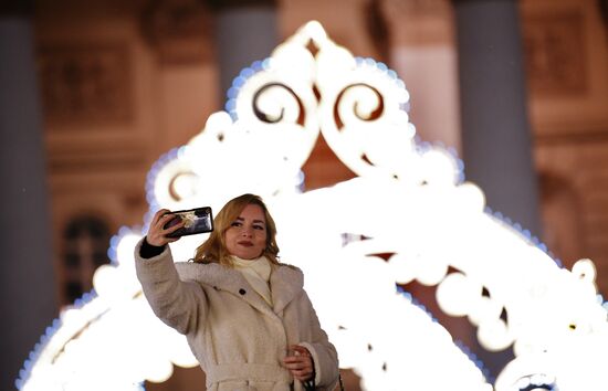 Праздничное украшение Москвы к Новому году 