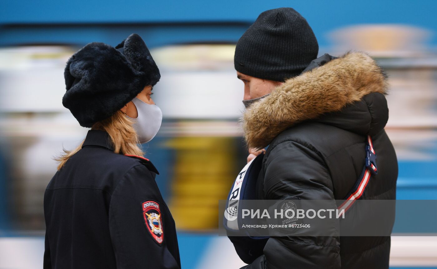 Рейд по соблюдению масочного режима в метро Новосибирска