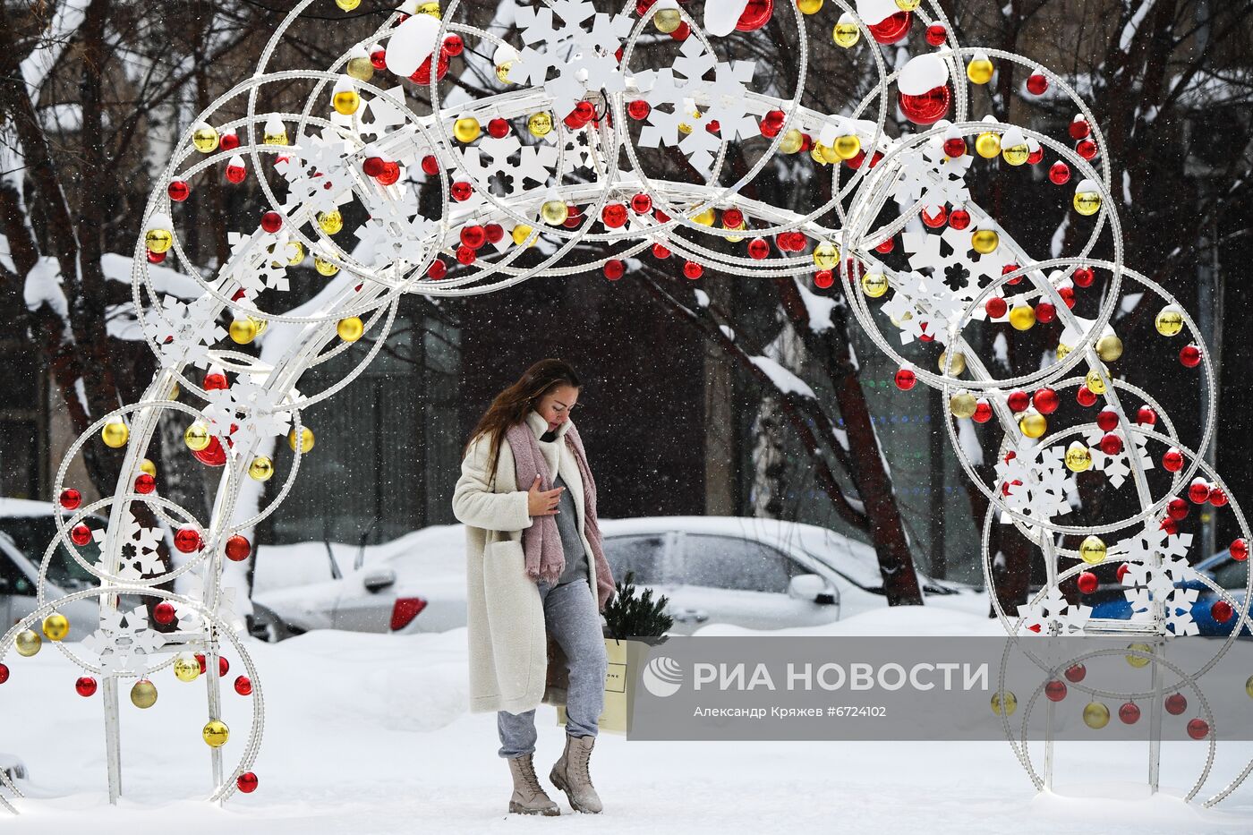 Новогоднее оформление Новосибирска