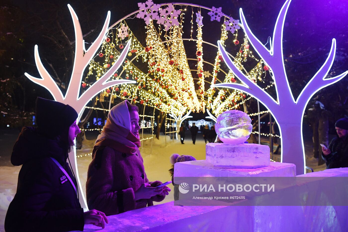 Новогоднее оформление Новосибирска