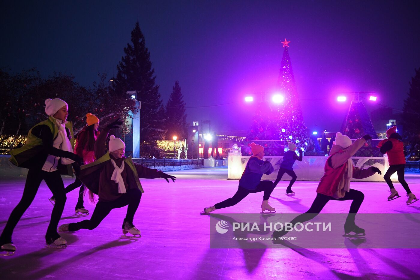 Новогоднее оформление Новосибирска