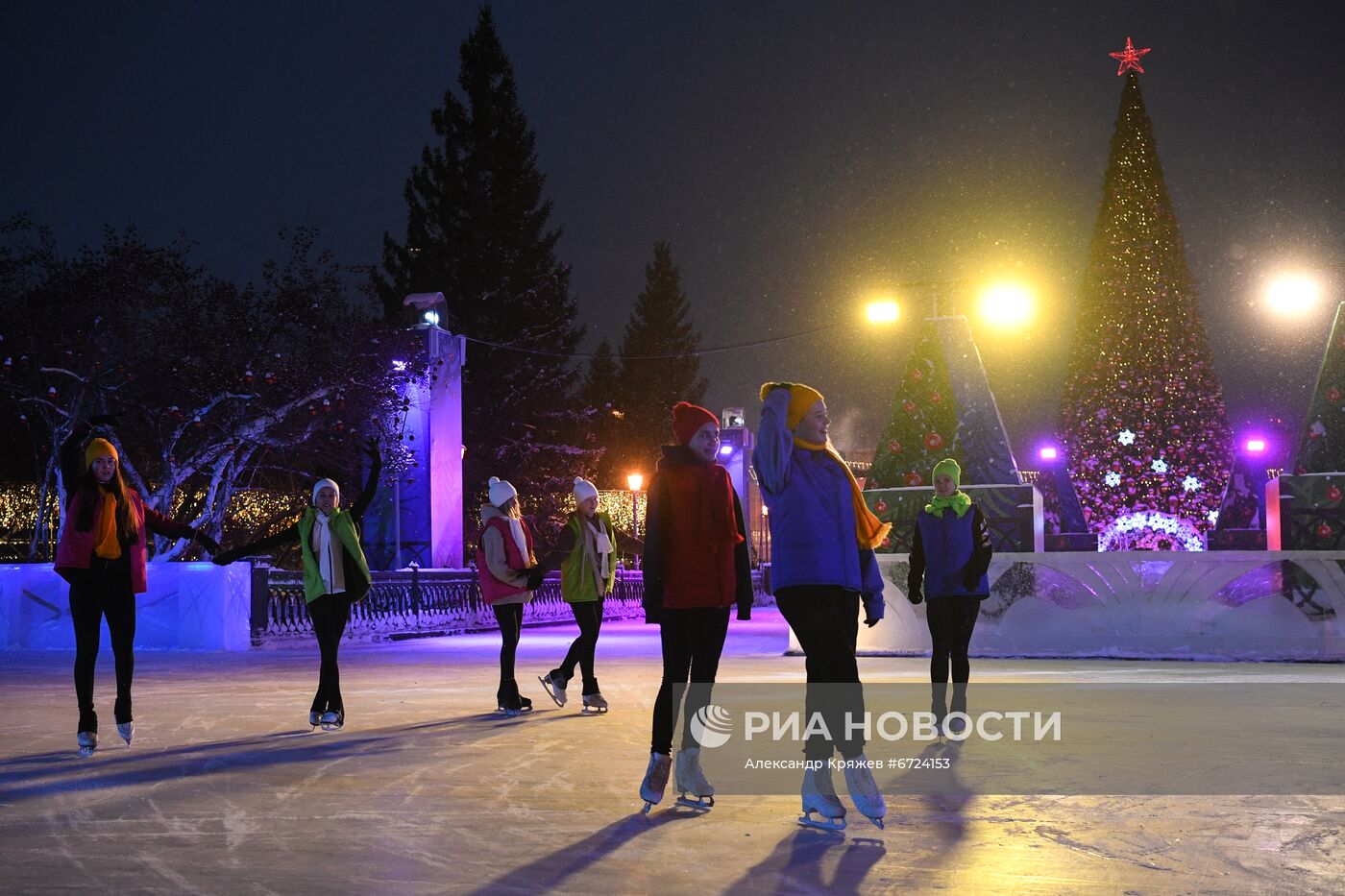 Новогоднее оформление Новосибирска