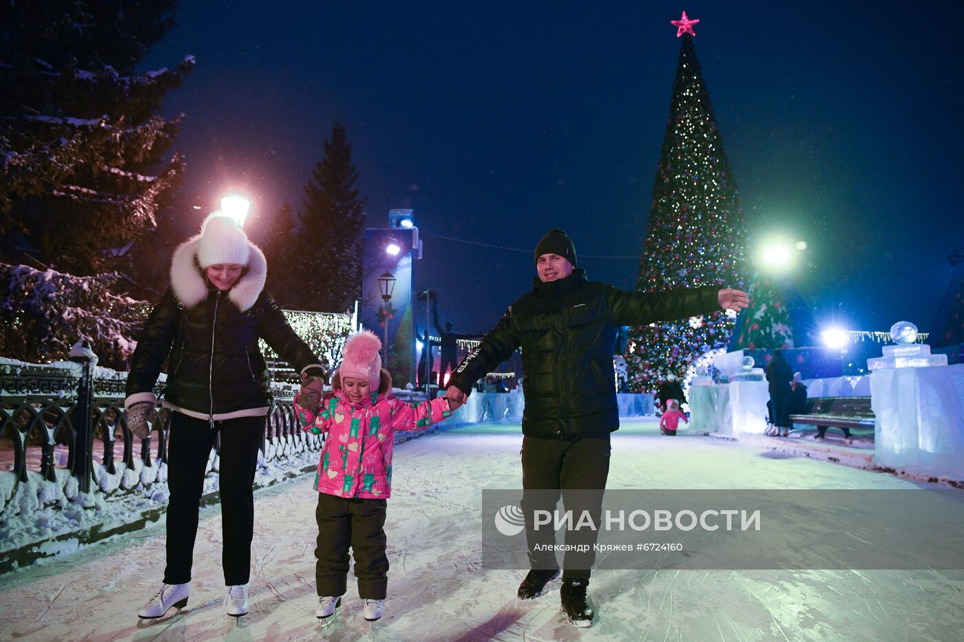 Новогоднее оформление Новосибирска