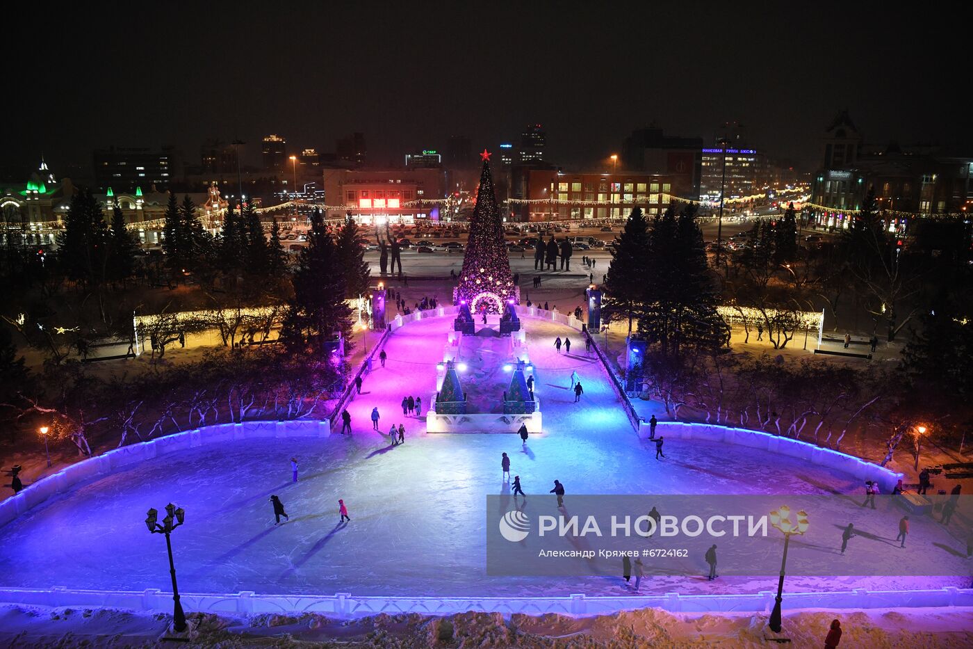 Новогоднее оформление Новосибирска