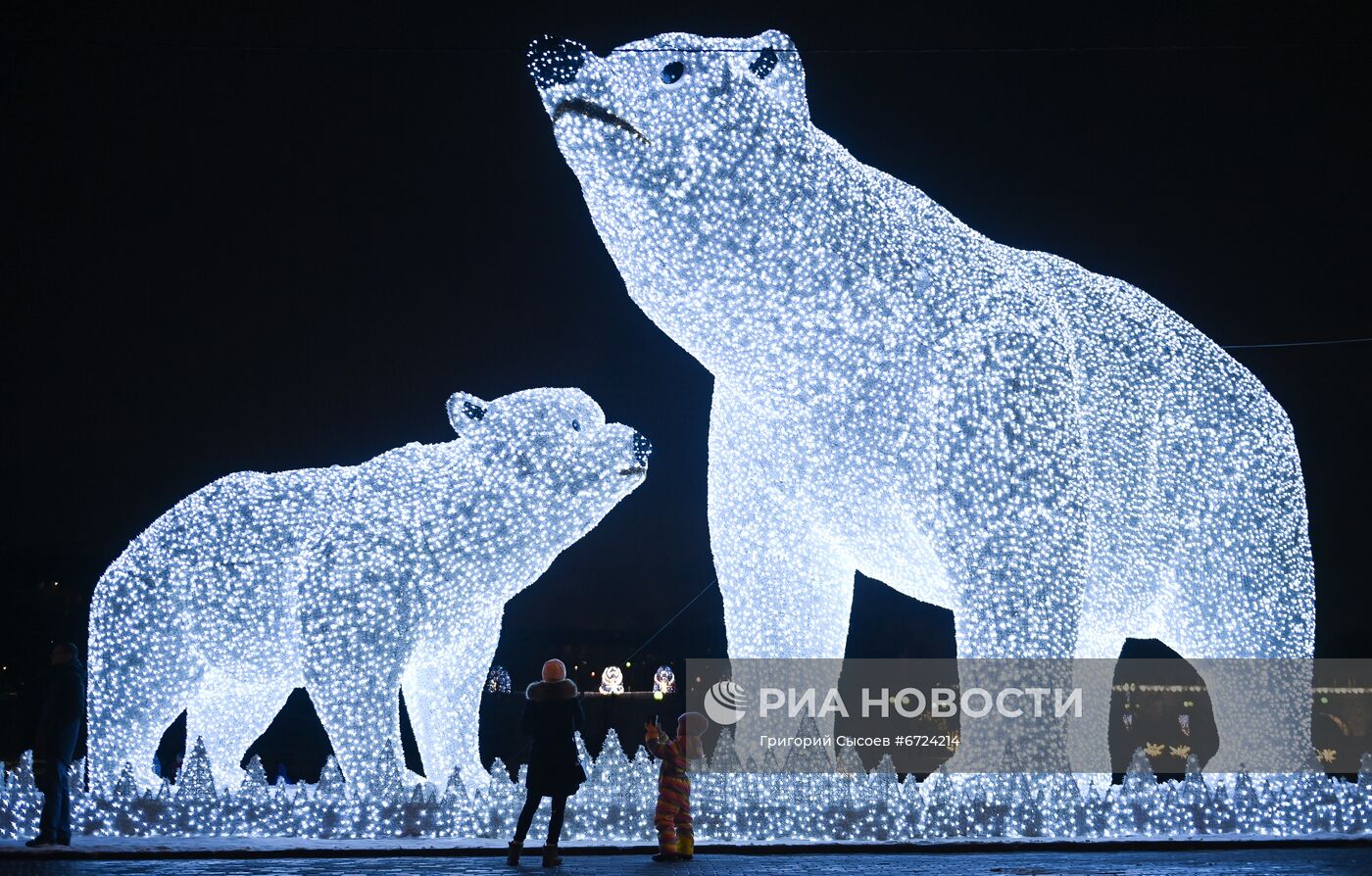 Праздничное украшение Москвы к Новому году