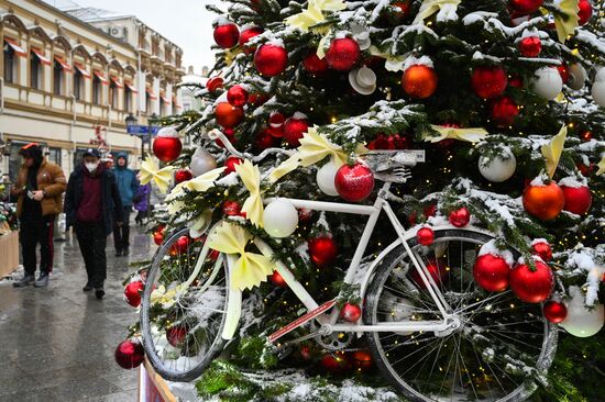 Праздничное украшение Москвы к Новому году 