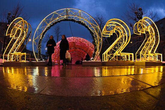 Праздничное украшение Москвы к Новому году 