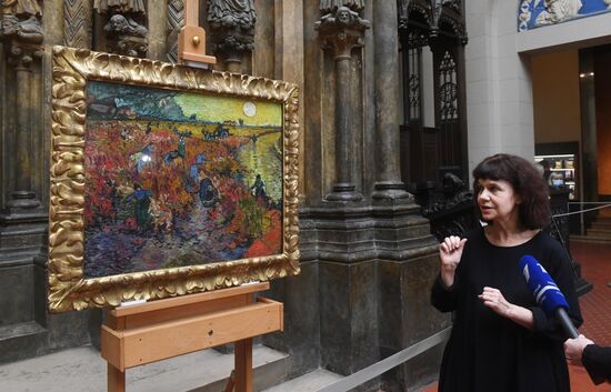 П/к, посвященная итогам изучения и консервации картины "Красные виноградники в Арле. Монмажур"