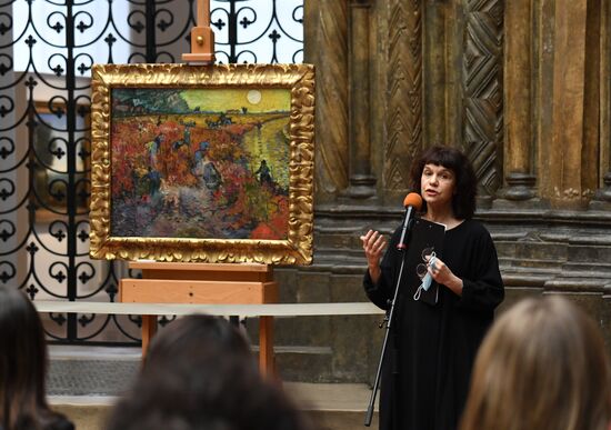 П/к, посвященная итогам изучения и консервации картины "Красные виноградники в Арле. Монмажур"