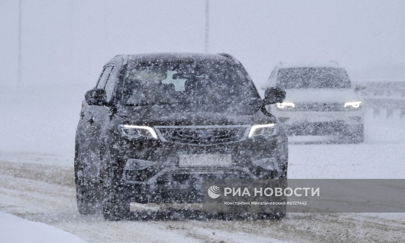 Снегопад в Крыму