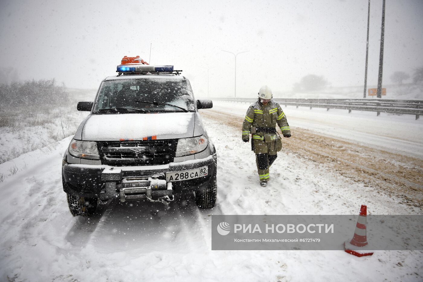 Снегопад в Крыму 