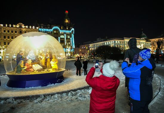 Новогоднее оформление Санкт-Петербурга