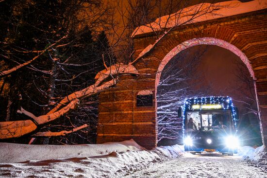 Новогодний электробус 