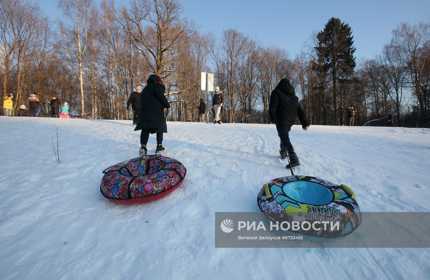 Катание на тюбингах в Москве