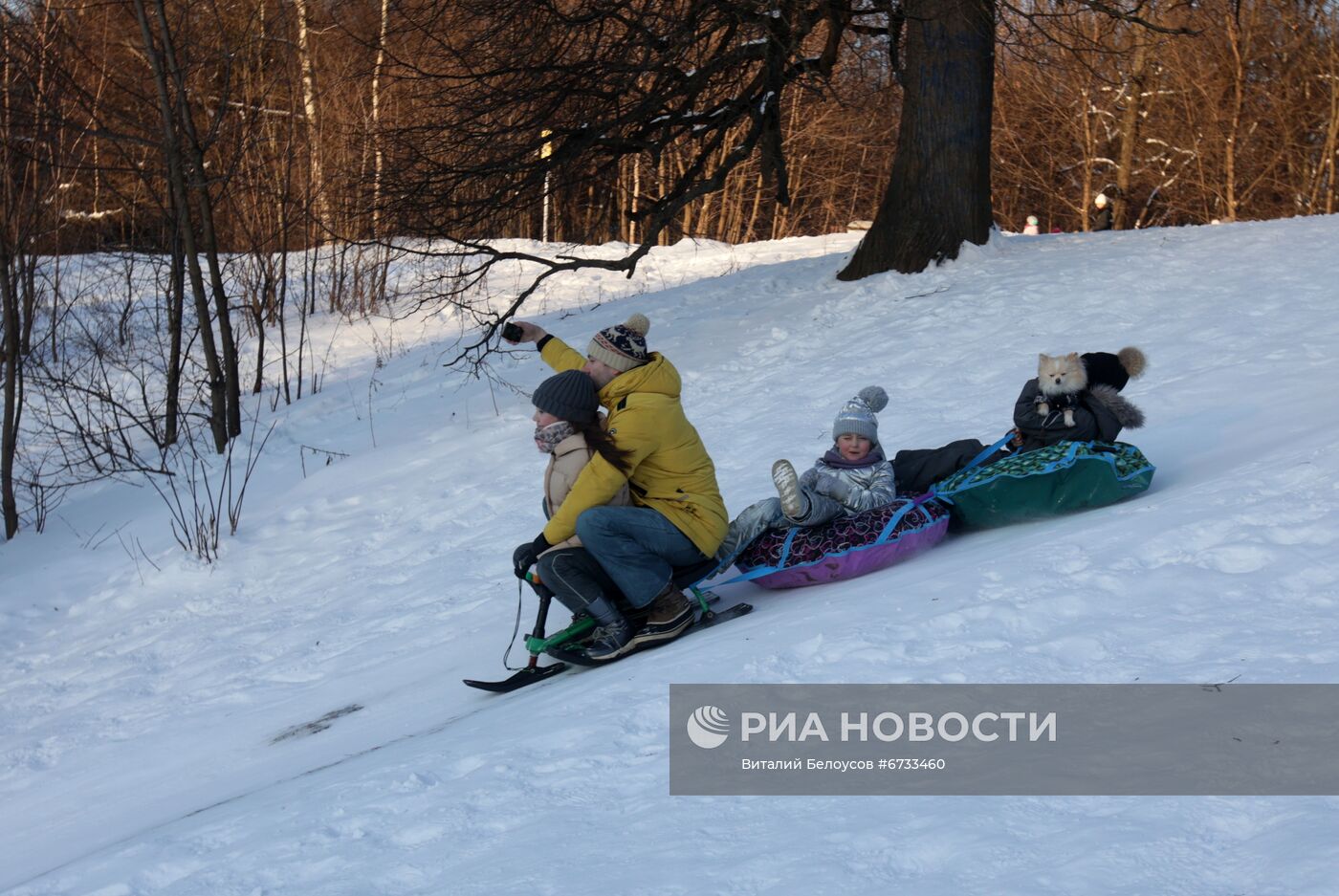 Катание на тюбингах в Москве