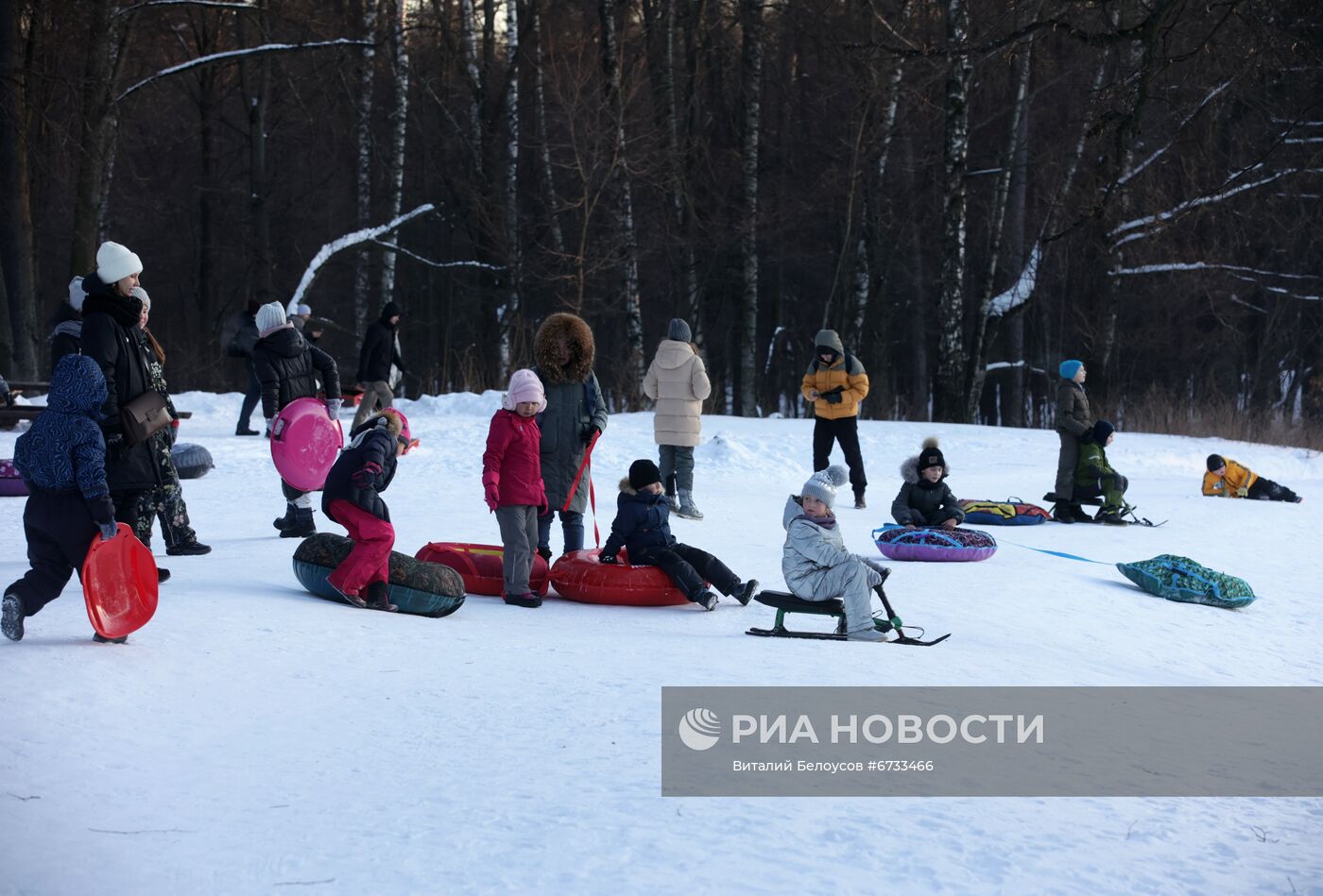 Катание на тюбингах в Москве