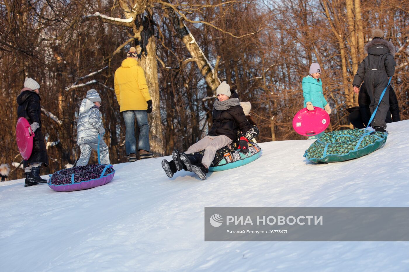 Катание на тюбингах в Москве