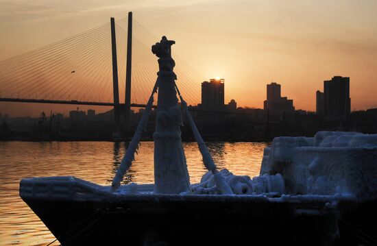 Сухогруз Sun Rio прибыл во Владивосток с "замороженными" автомобилями из Японии