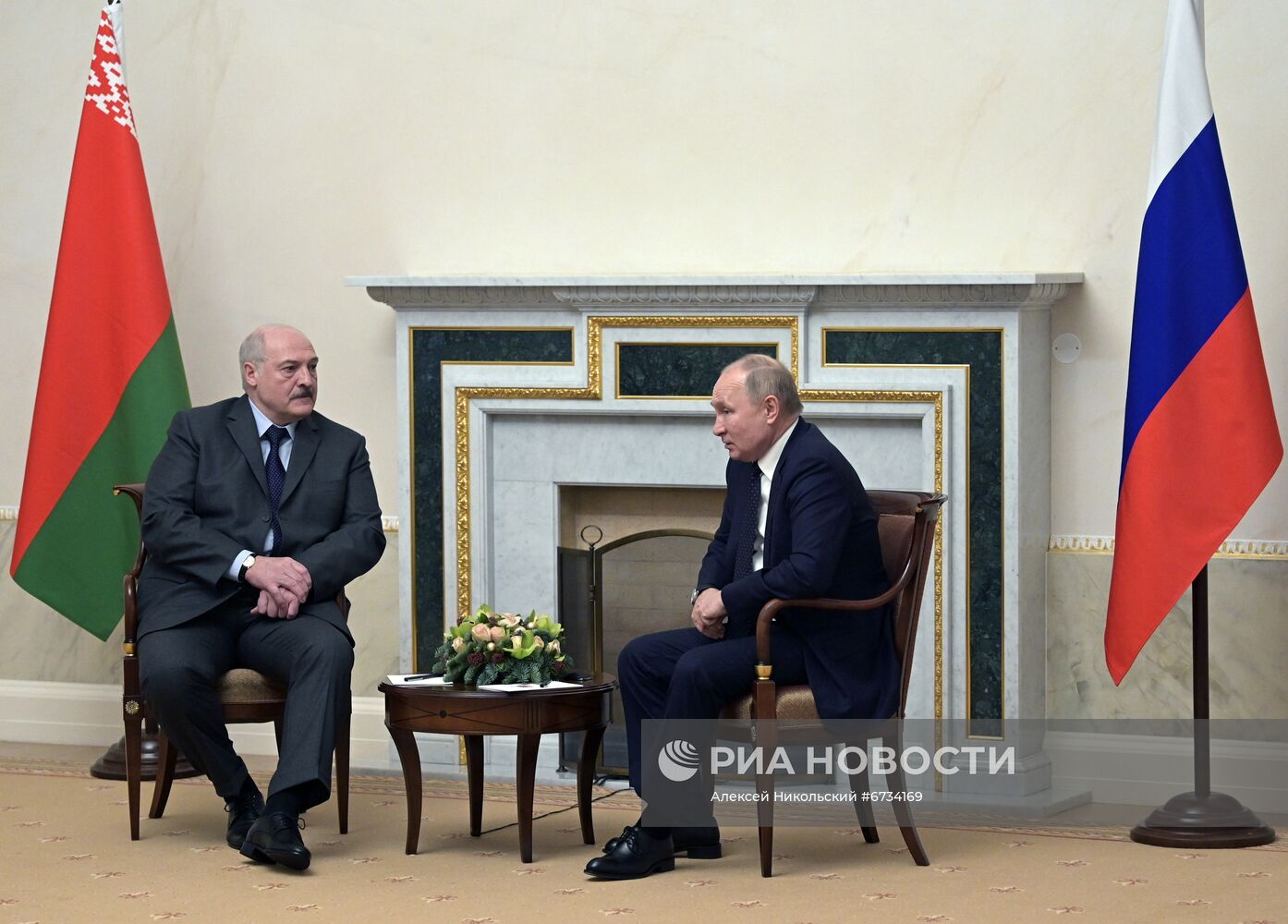 Встреча президентов РФ В. Путина и Белоруссии А. Лукашенко