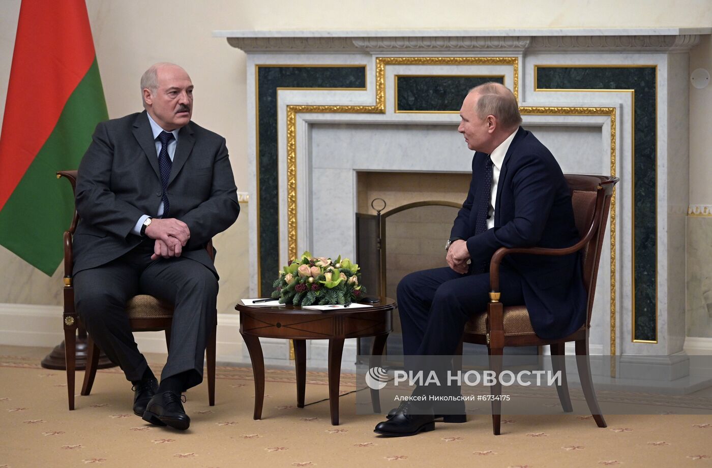 Встреча президентов РФ В. Путина и Белоруссии А. Лукашенко