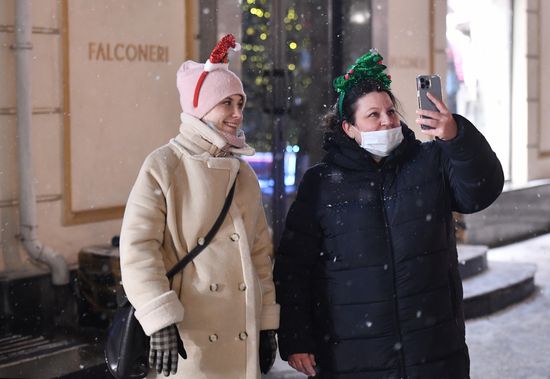Празднование Нового года в Москве 