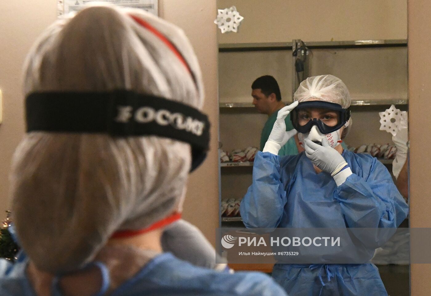 Работа ковид-госпиталя в новогоднюю ночь в Красноярске