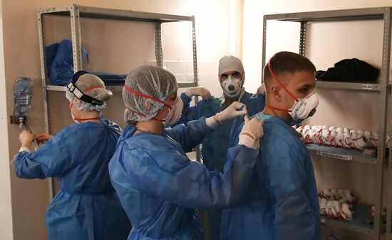 Работа ковид-госпиталя в новогоднюю ночь в Красноярске