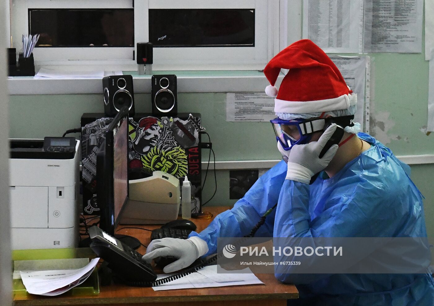 Работа ковид-госпиталя в новогоднюю ночь в Красноярске