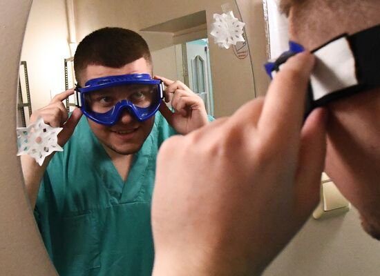 Работа ковид-госпиталя в новогоднюю ночь в Красноярске