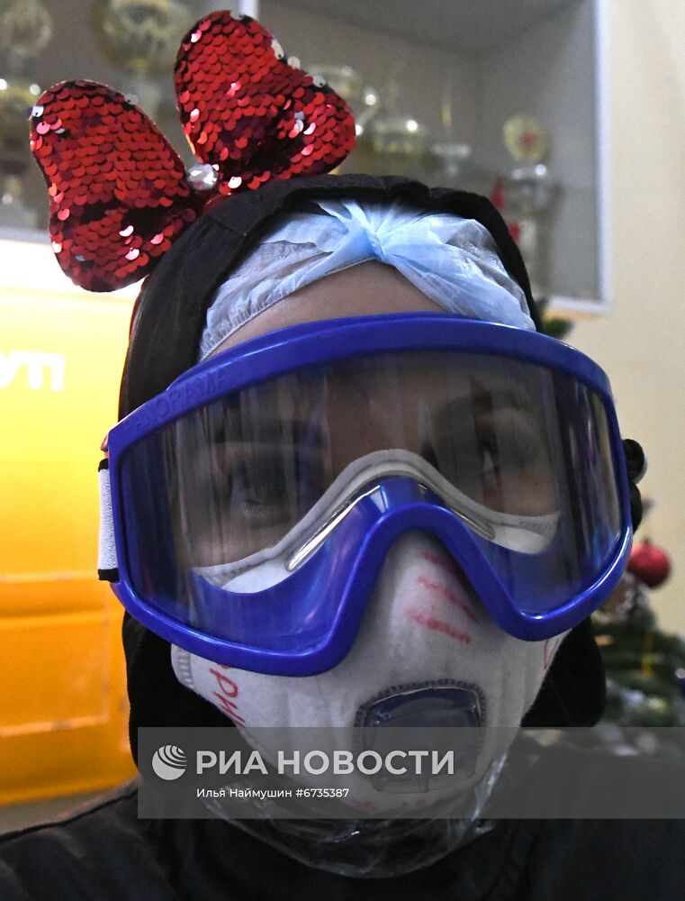 Работа ковид-госпиталя в новогоднюю ночь в Красноярске