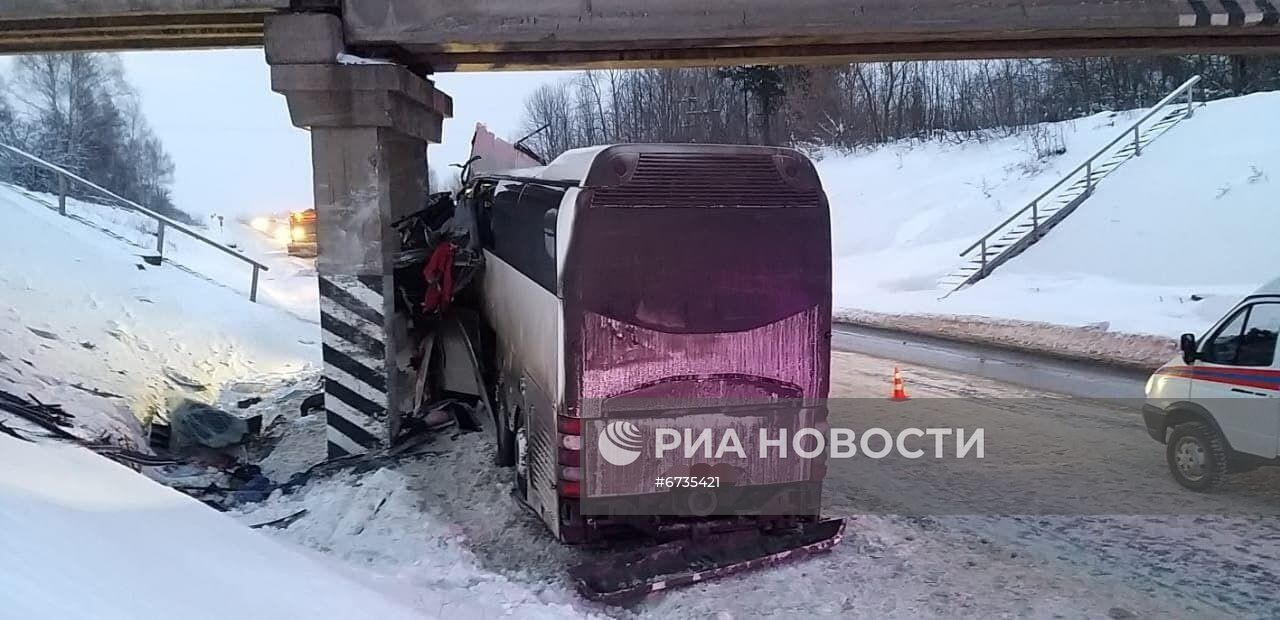 ДТП с автобусом в Рязанской области