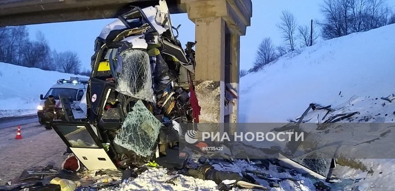 ДТП с автобусом в Рязанской области