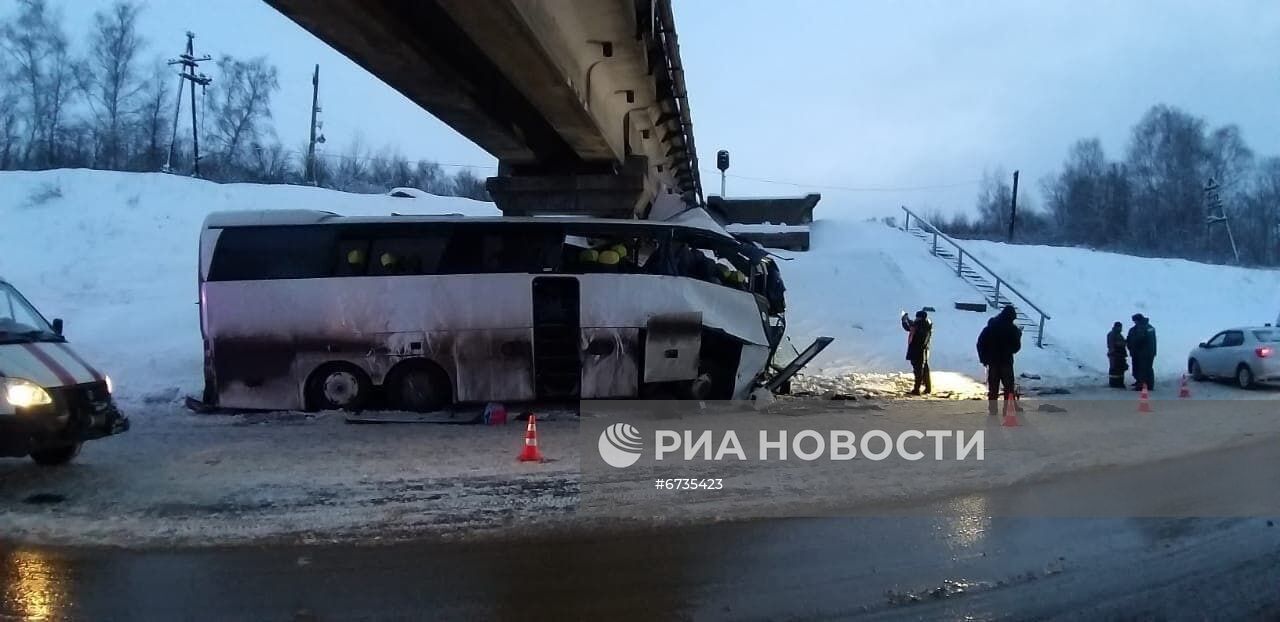 ДТП с автобусом в Рязанской области