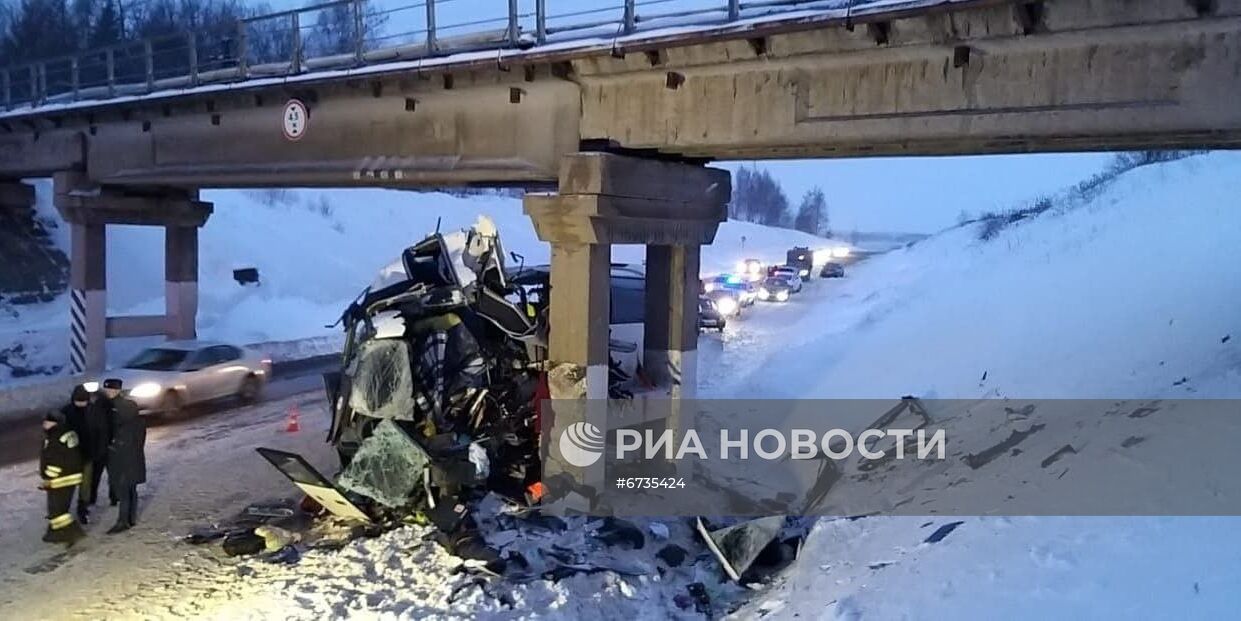 ДТП с автобусом в Рязанской области