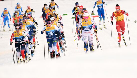 Лыжные гонки. Тур де Ски. Женщины. Масс-старт. Классический стиль