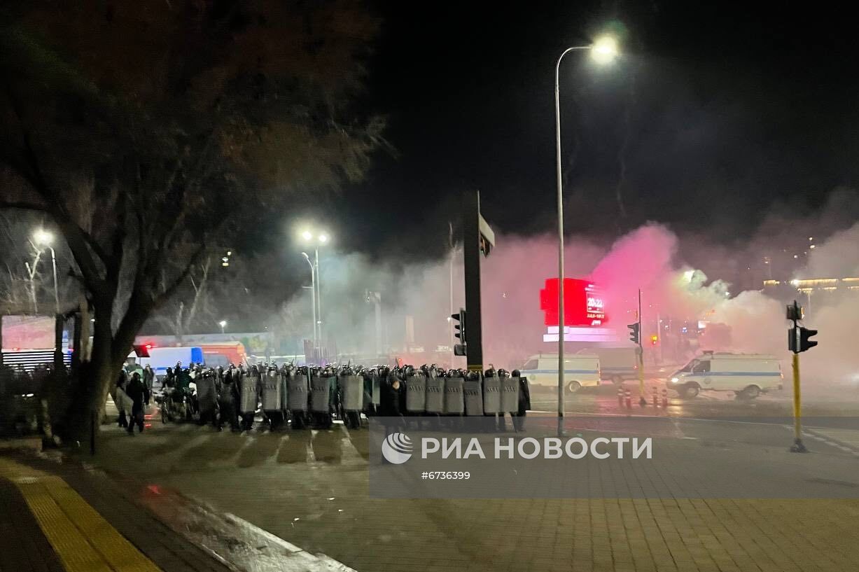 Обстановка в городах Казахстана на фоне протестов