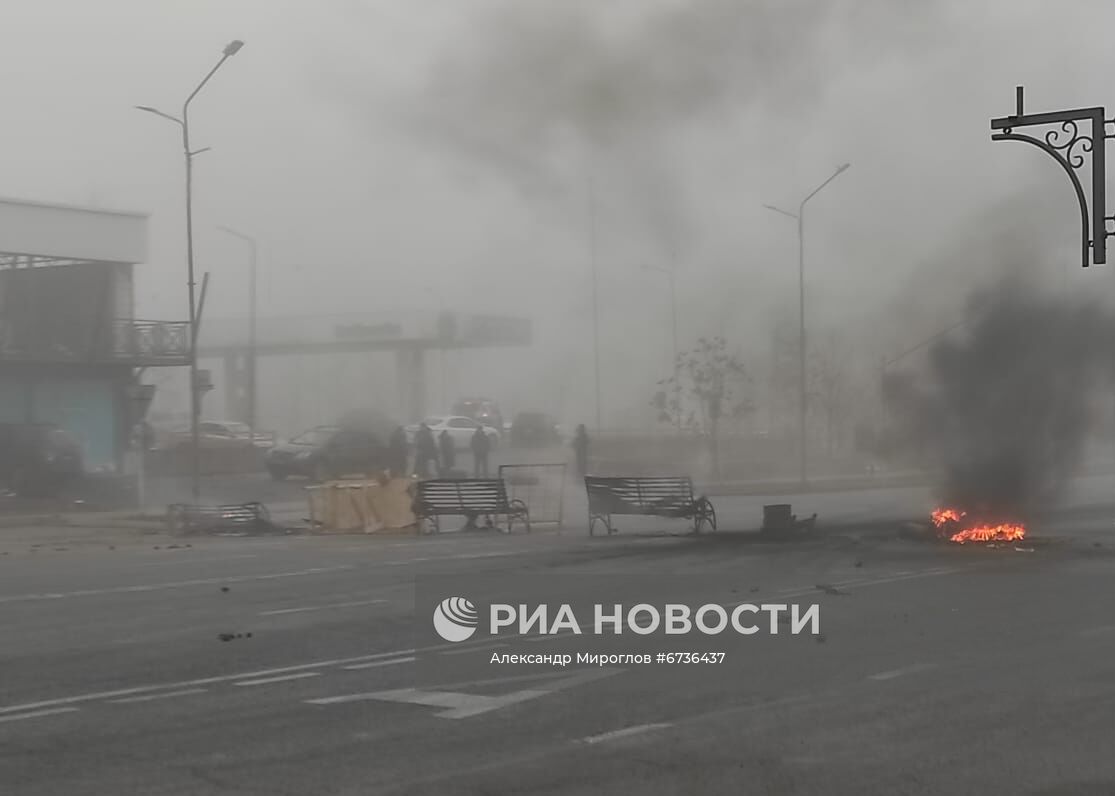 Обстановка в городах Казахстана на фоне протестов