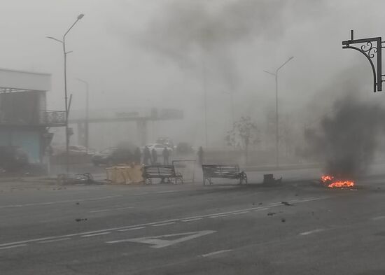 Обстановка в городах Казахстана на фоне протестов