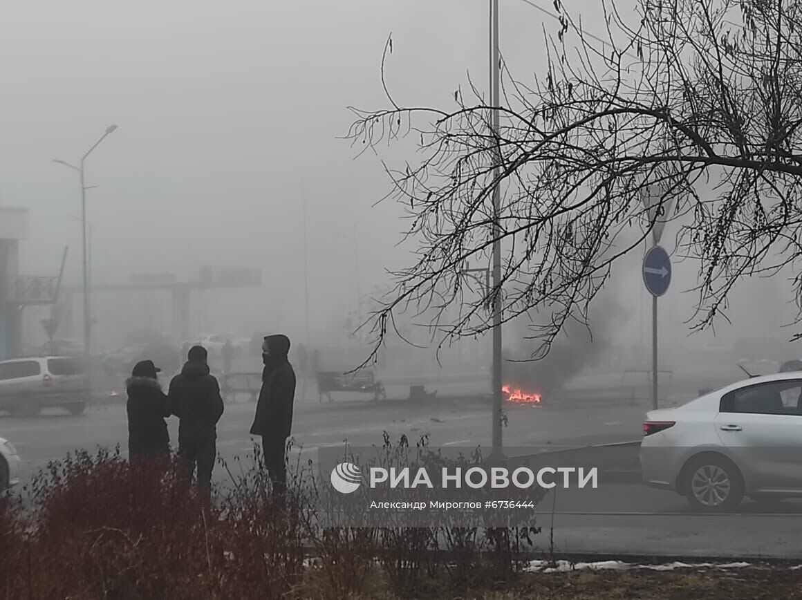 Обстановка в городах Казахстана на фоне протестов