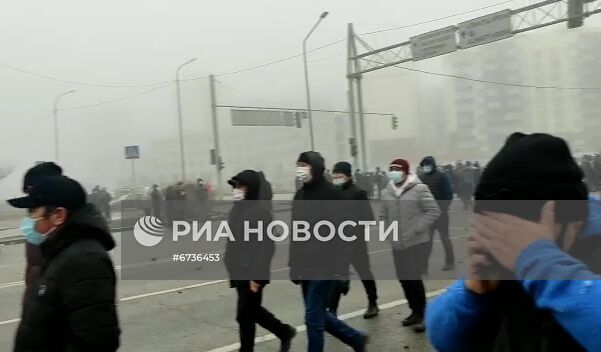 Обстановка в городах Казахстана на фоне протестов