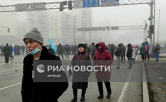 Обстановка в городах Казахстана на фоне протестов