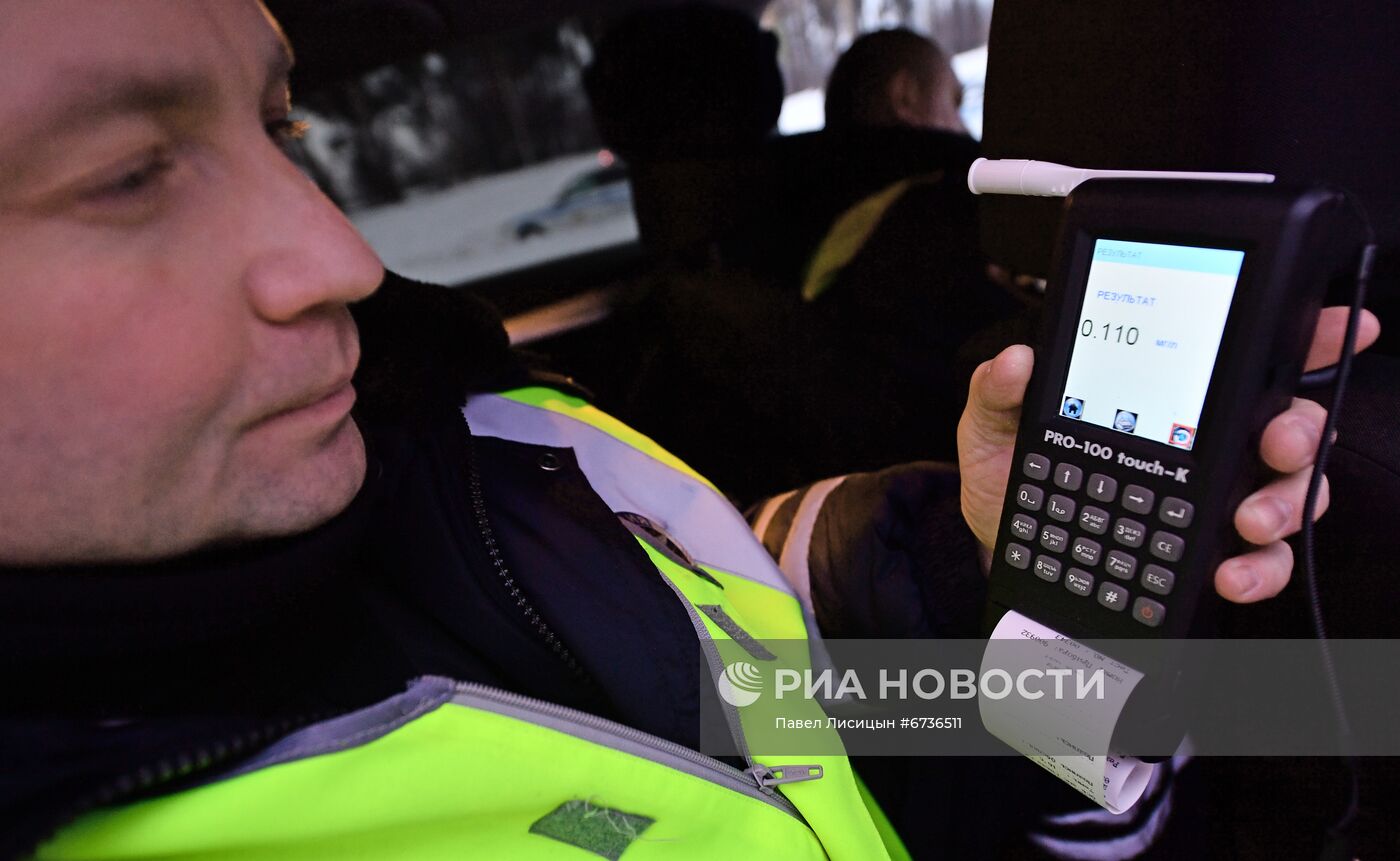 Рейды ДПС по выявлению нетрезвых водителей в Екатеринбурге