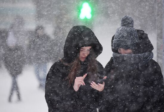 Снегопад в Москве