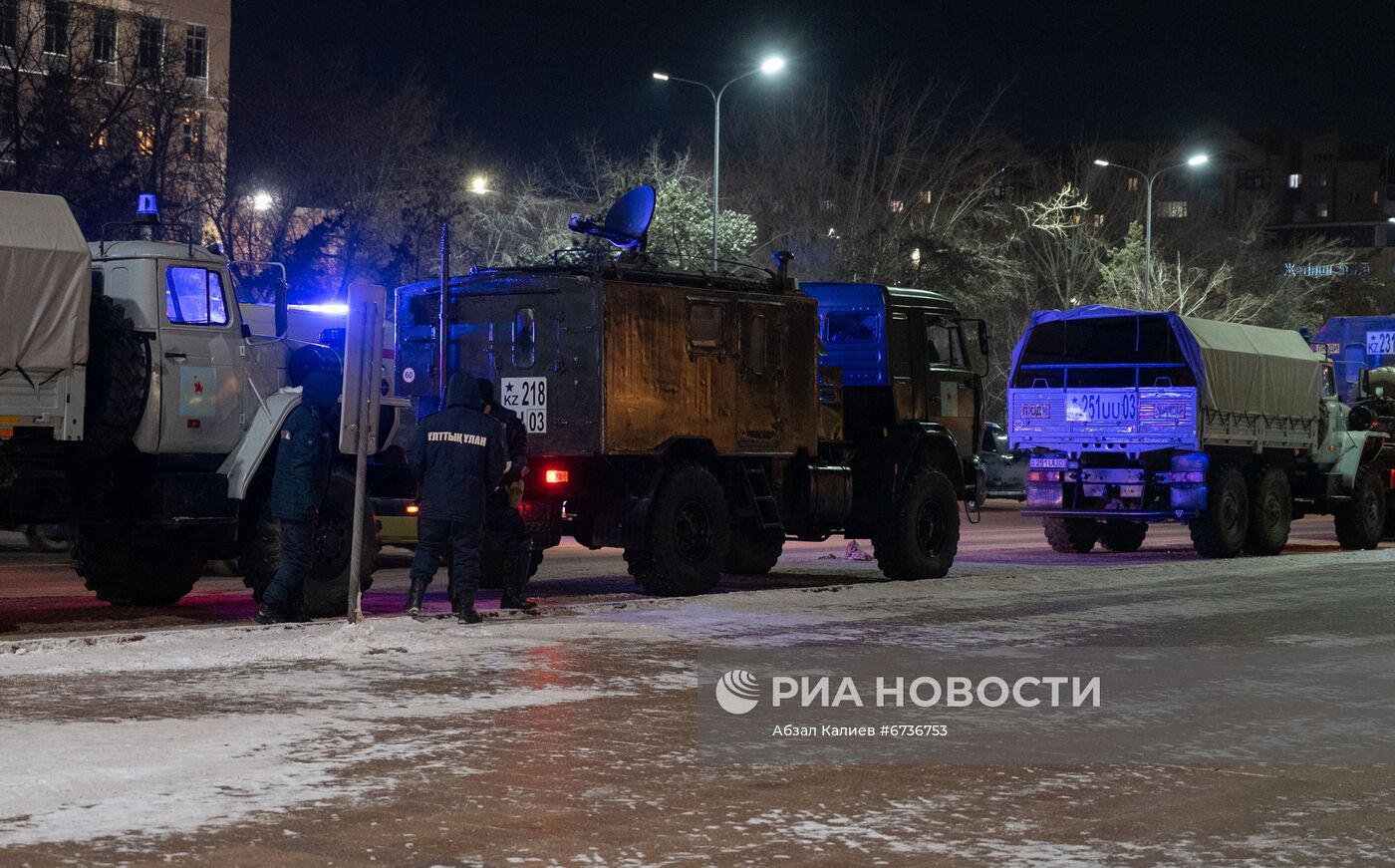 Обстановка в городах Казахстана на фоне протестов