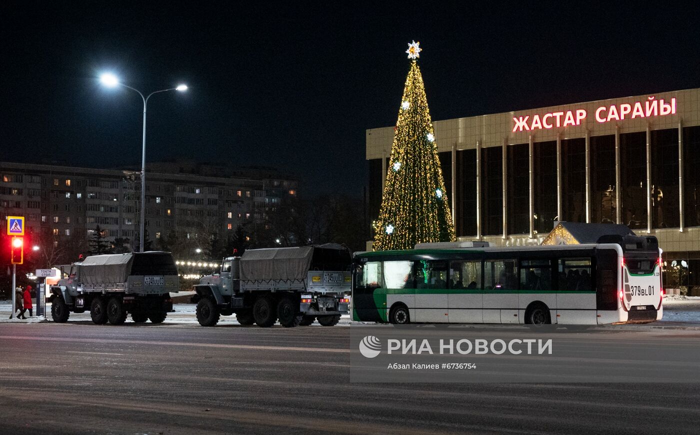 Обстановка в городах Казахстана на фоне протестов