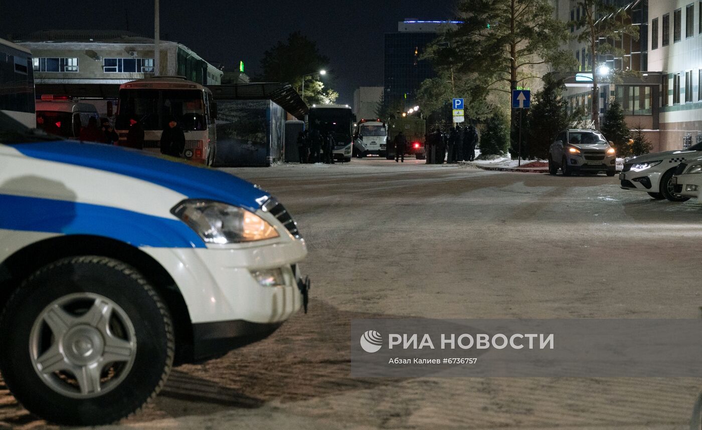 Обстановка в городах Казахстана на фоне протестов